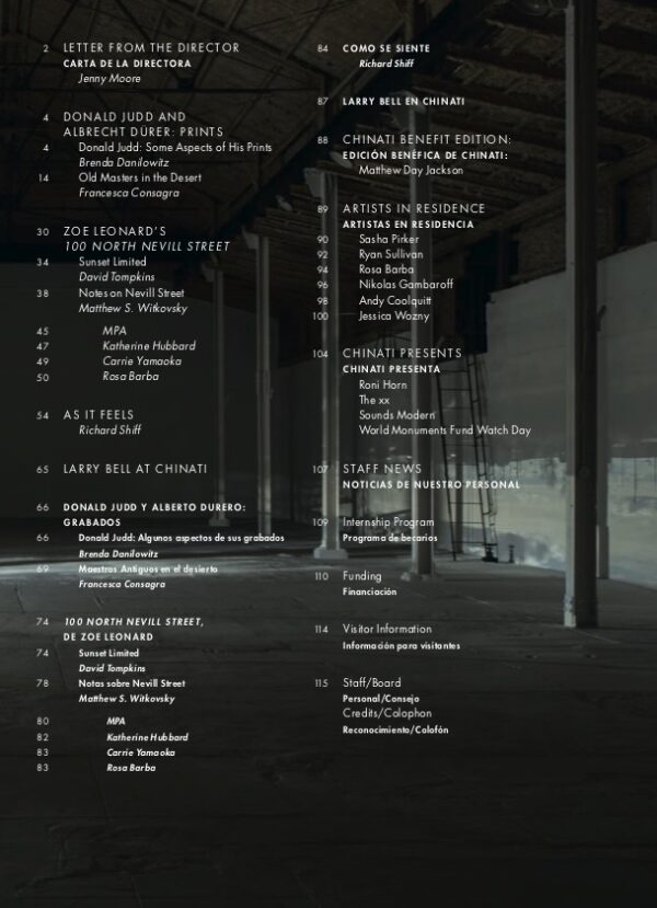 Newsletter Vol 19 Table of Contents
